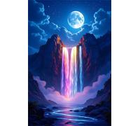 Jigsaw Puzzles for Adults 1200 Pieces,Moonlight Rainbow Waterfall puzzles for adults,Classic Educational Games DIY Handwork Puzzle for Home Decor Gift