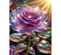 Jigsaw Puzzles For Adults 1200 Pieces Pink Crystal Rose puzzles 1200 pieces for adults Teenagers Challenge Toy Educational Games Home Decoration Puzzle Gifts 75x50 cm/1200pcs