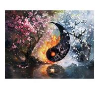 Jigsaw Puzzles for Adults 1200 Pieces,Yin-Yang Landscape Tree puzzles for adults,Classic Educational Games DIY Handwork Puzzle for Home Decor Gift