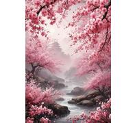 Jigsaw Puzzles for Adults 1200, Pink Floral Landscapes Puzzle, Challenging Puzzles, Perfect for Relaxation, Creativity & Gift Giving 1200 Piece Puzzle Games for Adults