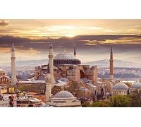 Jigsaw Puzzles For Adults 1245 Pieces Beautiful Sunset At Hagia Sophia In Istanbul 75 * 50Cm