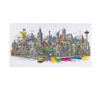 Jigsaw Puzzles for Adults 1312 Piece, Puzzle Educational Games, Challenging Puzzle Game for The Whole for Women, Gifts for Men, DIY Craft Puzzles for Home Decor Gifts, Theme: Urban Architecture h-101