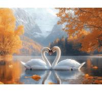 Jigsaw Puzzles for Adults 1314, Goose Autumn, 75x50cm, n-125 | Puzzle Games, Adult Hobbyists, Stress Relief Home Activity, Mind Relaxation, Birthday Gifts for Women, Home Decor