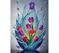 Jigsaw Puzzles for Adults 1314 piece,75x50 cm puzzle for adults Educational Game Challenge Toy 1314 Pieces puzzles for Adult Home Decoration Puzzle (Water Drop Tulips)