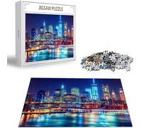 Jigsaw Puzzles for Adults 1314 Piece Challenging Game Toys, 1314 Piece Jigsaw Puzzles for Adults Night View, Impossible Puzzle City Fun Theme Puzzle Classic Educational Games, Gifts for Men H-1929