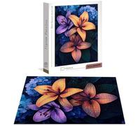 Jigsaw Puzzles for Adults 1314 Piece, Lily Jigsaw Puzzles for Adults, Flower Jigsaws 1314 Pieces with Box, Wooden Puzzle Challenging Game for the Whole for Women, Men, Wooden Puzzle for Gifts B-5340