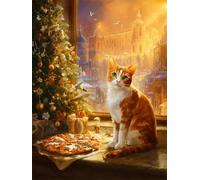 Jigsaw Puzzles for Adults 1314 Pieces, City Cat Puzzles for Adults 1314 Pieces, Challenging Puzzle 30x20 inch, Interactive Puzzle Gift for Stress Selief and Relaxation