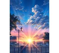 Jigsaw Puzzles for Adults 1314 Pieces, City Sunset Puzzles for Adults 1314 Pieces, Challenging Puzzle 30x20 inch, Interactive Puzzle Gift for Stress Selief and Relaxation