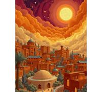 Jigsaw Puzzles for Adults 1314 Pieces, Exotic Ancient City Puzzles for Adults 1314 Pieces, Challenging Puzzle 30x20 inch, Interactive Puzzle Gift for Stress Selief and Relaxation