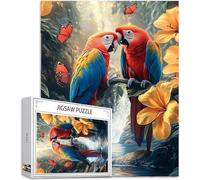 Jigsaw Puzzles for Adults 1314 Pieces, Jigsaws 1314 Pieces for Adults, Wooden Puzzle Challenging Game with Gift Box for Home Decor Bedroom Decor, Gifts for Women Man, Theme: Parrot, Butterfly,Model684