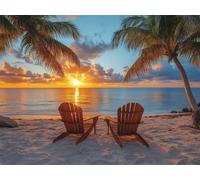 Jigsaw Puzzles for Adults 1314, Sunset Beach, 75x50cm, n-438 | Puzzle Games, Adult Hobbyists, Stress Relief Home Activity, Mind Relaxation, Birthday Gifts for Women, Home Decor