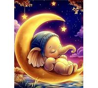 Jigsaw Puzzles for Adults 150 Animals Elephant Moon 13.8 x 9.8 inch, Puzzle Educational Games, 150 Pieces for Adults Family Puzzle Game