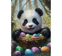 Jigsaw Puzzles for Adults 150 Easter Panda Puzzle Impossible Hard Difficult Challenging Puzzle for Adults 150 Piece Puzzle Games 13.8 x 9.8 inch