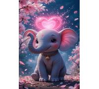 Jigsaw Puzzles for Adults 150, Flower Elephant Puzzles for Adults, Challenging Puzzle Games, Difficult Puzzle 150 Pieces