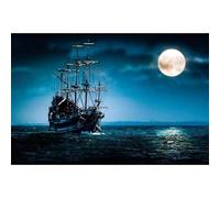 Jigsaw Puzzles for Adults 150, Moon Boat Ocean Puzzle, Challenging Puzzles, Perfect for Relaxation, Creativity & Gift Giving 150 Piece Puzzle Games for Adults