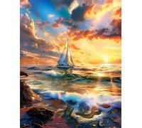 Jigsaw Puzzles for Adults 150 Piece jigsaw puzzles for Adult Educational Game Challenge Toy 150 Pieces Puzzle Challenging Games for The Whole for adults,Sunset Sea Sailing puzzle Gifts