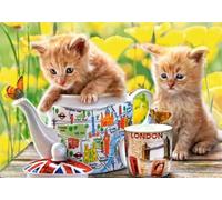 Jigsaw Puzzles for Adults 150 Piece jigsaw puzzles for Adult Educational Game Challenge Toy 150 Pieces Puzzle Challenging Games for The Whole for adults,Teapot Cup Cats puzzle Gifts