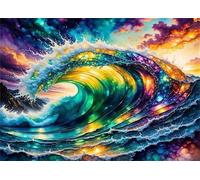 Jigsaw Puzzles for Adults 150 Piece jigsaw puzzles for Adult Educational Game Challenge Toy 150 Pieces Puzzle Challenging Games for The Whole for adults,Colorful Scenery Waves puzzle Gifts
