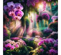 Jigsaw Puzzles for Adults 150 piece Orchid Oasis, 150 Piece Difficult jigsaw puzzles for adults, Challenging Jigsaws 150 pieces, Puzzle Game for The Whole for Women, Gifts for Men 65x65cm