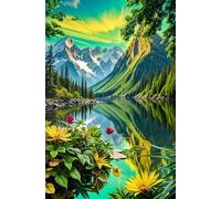 Jigsaw Puzzles for Adults 150 piece,Spring Mountain Lake puzzles for adults,Classic Educational Games DIY Handwork Puzzle for Home Decor Gift