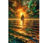 Jigsaw Puzzles for Adults 150 piece,Starlight Sea Sailing puzzles for adults,Classic Educational Games DIY Handwork Puzzle for Home Decor Gift