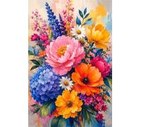 Jigsaw Puzzles for Adults 150 Pieces, Bright Flowers Puzzles for Adults 150 Pieces, Challenging Puzzle 14x10 inch, Interactive Puzzle Gift for Stress Selief and Relaxation