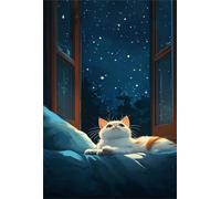 Jigsaw Puzzles for Adults 150, Starry Sky Cat, Impossible Puzzle for Adults Educational Games, Challenging Puzzles, Puzzle Game for Men Women Elders Seniors