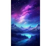 Jigsaw Puzzles for Adults 150 Starry Sky Mountain River Puzzle Impossible Hard Difficult Challenging Puzzle for Adults 150 Piece Puzzle Games 13.8 x 9.8 inch