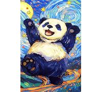 Jigsaw Puzzles for Adults 150 Starry Sky Panda Puzzle Impossible Hard Difficult Challenging Puzzle for Adults 150 Piece Puzzle Games 13.8 x 9.8 inch
