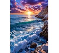 Jigsaw Puzzles for Adults 150 Sunrise Ocean Waves 13.8 x 9.8 inch, Puzzle Educational Games, 150 Pieces for Adults Family Puzzle Game