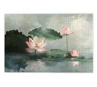 Jigsaw Puzzles for Adults 1500, 1500 Piece Jigsaw Puzzles for Adults, Challenging Wooden Jigsaws Puzzle for The Whole for Women, Puzzle for Home Wall Decor, Gifts for Women/Men, Theme: Lotus, T-98