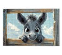 Jigsaw Puzzles for Adults 1500, 1500 Piece Jigsaw Puzzles for Adults, Challenging Wooden Jigsaws Puzzle for The Whole for Women, Puzzle for Home Wall Decor, Gifts for Women/Men, Theme: Donkey, L-74