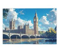 Jigsaw Puzzles for Adults 1500, 1500 Piece Jigsaw Puzzles for Adults, Challenging Wooden Jigsaws Puzzle for The Whole for Women, Puzzle for Home Wall Decor, Gifts for Women/Men, Theme: London, J-84