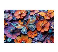 Jigsaw Puzzles for Adults 1500, 1500 Piece Jigsaw Puzzles for Adults, Wooden Puzzle Game for The Whole for Men, Butterfly Puzzle for Christmas Decorations, Gifts for Women, Theme: Flower Pattern, Z-20