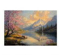 Jigsaw Puzzles for Adults 1500, 1500 Piece Jigsaw Puzzles for Adults, Wooden Puzzle Game for The Whole for Men, Landscape Puzzle for Christmas Decorations, Gifts for Women, Mount Fuji Pattern, C-90