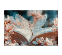 Jigsaw Puzzles for Adults 1500, 1500 Piece Jigsaw Puzzles for Adults, Wooden Puzzle Game for The Whole for Men, Butterfly Puzzle for Christmas Decorations, Gifts for Women, Magic Book Pattern, W-82