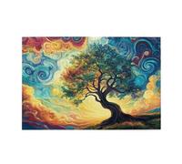 Jigsaw Puzzles for Adults 1500, Abstract Puzzle, Creative Wooden Jigsaws for Adults Beginners, Amusing and Colourful Challenging Games, Room Decor, Gifts for Women/Men, Tree Of Life 87x57cm p-1948