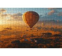 Jigsaw Puzzles for Adults 1500 Africa 1500 Piece Jigsaw Puzzles for Adults, Challenging Puzzle Educational Game for The Whole for Women Gifts for Men Room Decor Hot Air Balloon 36x24 inch RXPT-9651