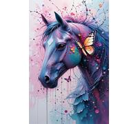 Jigsaw Puzzles for Adults 1500 Animal Horse Butterfly, Puzzle Games, Impossible Puzzle, Puzzles for Adults 1500 Pieces for Wall Decoration and Gifts, 34.3 x 22.4 inch