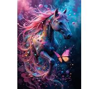 Jigsaw Puzzles for Adults 1500 Animal Horse Butterfly, Puzzle Games, Impossible Puzzle, Puzzles for Adults 1500 Pieces for Wall Decoration and Gifts, 34.3 x 22.4 inch