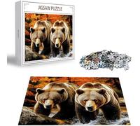 Jigsaw Puzzles for Adults 1500 Animal Jigsaw Puzzle, Family Puzzle Game Christmas Birthday Gifts, Bear Jigsaws Puzzles 1500 Pieces for Adults, Home Party Activity, Gifts for Teenage 14-16 Years H-6691