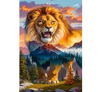 Jigsaw Puzzles for Adults 1500 Animal Lion Landscape 34.3 x 22.4 inch, Puzzle Educational Games, 1500 Pieces for Adults Family Puzzle Game