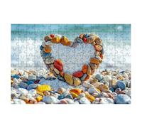 Jigsaw Puzzles for Adults 1500, Beach Jigsaws 1500 Pieces for Adults, Impossible Jigsaws Puzzle Challenging Game for The Whole, Wooden Jigsaw Puzzles for Gifts for Women, Men, Decor, Theme:Heart -2518