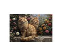 Jigsaw Puzzles for Adults 1500 Cat, Flower 1500 piece Jigsaw Puzzles for Adults, Challenging Puzzle 24x36 in, Wooden Puzzle Pieces Interlock Securely for Relieve Stress Gifts for Women LZPT-02680