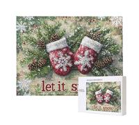 Jigsaw Puzzles for Adults 1500 Christmas Gloves, 1500 Piece Jigsaw Puzzles for Adults, Educational Game Jigsaw Puzzle 34.8x22.8in Suitable for Decompression and Wall Decor, Puzzle Gifts x-724