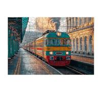 Jigsaw Puzzles for Adults 1500, City Jigsaws 1500 Pieces for Adults, Impossible Jigsaws Puzzle Challenging Game for The Whole, Wooden Jigsaw Puzzles for Gifts for Women Gifts for Men Theme:Train -2050