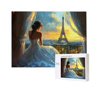 Jigsaw Puzzles for Adults 1500 Eiffel Tower Women, 1500 Piece Jigsaw Puzzles for Adults, Educational Game Jigsaw Puzzle 34.8x22.8in Suitable for Decompression and Wall Decor, Puzzle Gifts x-4