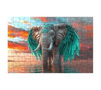 Jigsaw Puzzles for Adults 1500, Elephant Jigsaws 1500 Pieces for Adults, Impossible Jigsaws Puzzle Challenging Game for The Whole, Wooden Jigsaw Puzzles for Gifts for Women, Decor Theme:Sunset -1504