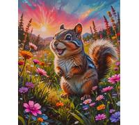 Jigsaw Puzzles for Adults 1500 Flower Animal Squirrel 34.3 x 22.4 inch, Puzzle Educational Games, 1500 Pieces for Adults Family Puzzle Game
