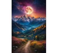 Jigsaw Puzzles for Adults 1500 Moon Mountain Jungle 34.3 x 22.4 inch, Puzzle Educational Games, 1500 Pieces for Adults Family Puzzle Game